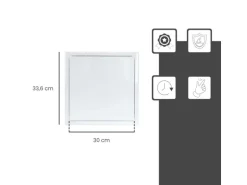 Protektor Revisionsklappe 30cm x 30cm mit Schnappverschluss Stahl Weiß