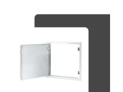 Protektor Revisionsklappe 30cm x 30cm mit Schnappverschluss Stahl Weiß