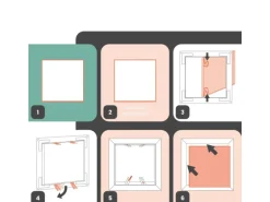 Protektor Revisionsklappe 30cm x 30cm mit Schnappverschluss Stahl Weiß