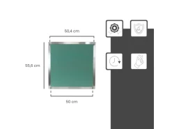 Protektor Revisionsklappe mit Alu Rahmen 50cm x 50cm 12mm GK Einlage Silber