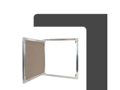 Protektor Revisionsklappe mit Alu Rahmen 50cm x 50cm 12mm GK Einlage Silber