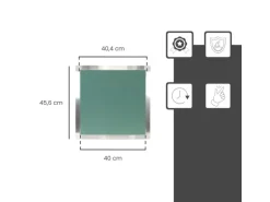 Protektor Revisionsklappe mit Alu Rahmen 40cm x 40cm 12mm GK Einlage Silber