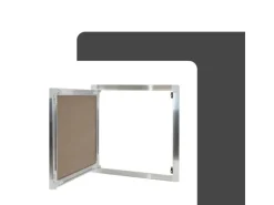 Protektor Revisionsklappe mit Alu Rahmen 40cm x 40cm 12mm GK Einlage Silber