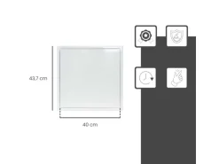 Protektor Revisionsklappe 40cm x 40cm mit Schnappverschluss Stahl Weiß