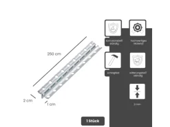 Protektor Schnellputzschiene 1105 Putzlehre 250cm Stahl Silber 10mm Putz