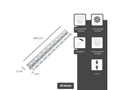 Protektor Schnellputzschiene 1105 Putzlehre 50x 250cm Stahl Silber 10mm Putz