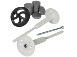 PROTEKTOR 200x Dämmstoff-Schraubdübel Set Ø8x220mm inkl. 200x Rondelle + Fräser