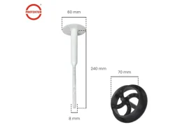 PROTEKTOR 500x Dämmstoff-Schraubdübel Set Ø8x240mm Vormontiert inkl. 600x Rondelle + Fräser