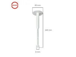PROTEKTOR 100x Dämmstoff-Schraubdübel Ø8x240mm Vormontierte WDVS Dübel