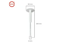 PROTEKTOR 100x Dämmstoff-Schraubdübel Ø8x200mm Vormontierte WDVS Dübel