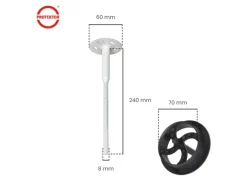 PROTEKTOR 200x Dämmstoff-Schraubdübel Set Ø8x240mm inkl. 200x Rondelle + Fräser