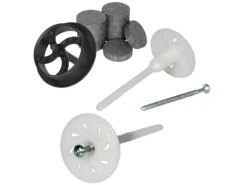 PROTEKTOR 100x Dämmstoff-Schraubdübel Set Ø8x160mm Vormontiert inkl. 200x Rondelle + Fräser