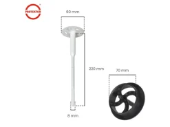 PROTEKTOR 600x Dämmstoff-Schraubdübel Set Ø8x220mm inkl. 600x Rondelle + Fräser