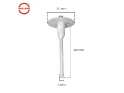 PROTEKTOR 100x Dämmstoff-Schraubdübel Ø8x180mm Vormontierte WDVS Dübel