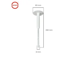 PROTEKTOR 100x Dämmstoff-Schraubdübel Ø8x260mm Vormontierte WDVS Dübel