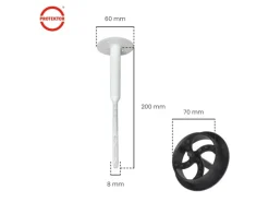 PROTEKTOR 500x Dämmstoff-Schraubdübel Set Ø8x200mm Vormontiert inkl. 600x Rondelle + Fräser