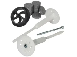 PROTEKTOR 600x Dämmstoff-Schraubdübel Set Ø8x260mm inkl. 600x Rondelle + Fräser