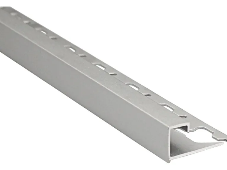 Quadrat-Abschlussprofil Alu eloxiert Silber matt 12,5 mm x 2,5 m
