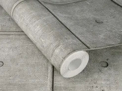 Rasch Vliestapete Factory V Fliese Grau-Concrete 10,05 x 0,53 m