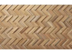 Rebel of Styles Holzverblender UltraWood Teak Herringbone 37,5 cm x 18 cm Braun