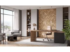 Rebel of Styles Holzverblender UltraWood Teak Herringbone 37,5 cm x 18 cm Braun