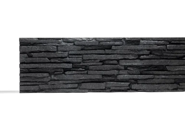 Rebel of Styles Verblender Tasso EPS-Schaumstoff Schwarz 18,7 cm x 57,4 cm