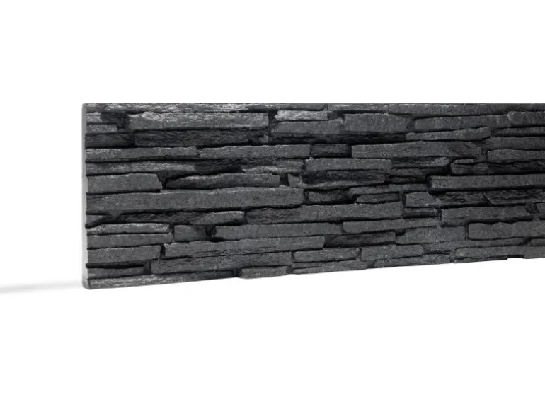 Rebel of Styles Verblender Tasso EPS-Schaumstoff Schwarz 18,7 cm x 57,4 cm