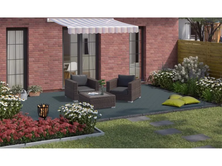 Rechteck-Pflaster Beton Anthrazit 20 cm x 10 cm x 6 cm