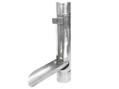 Regenrohrklappe ohne Sieb NW 60 Alu Natur