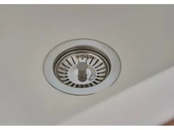 Respekta Einbauspüle Mineralite Denver 78 cm x 44 cm Weiß