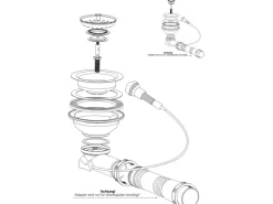 Respekta Excentergarnitur für 1 + 1,5 Becken-Spülen