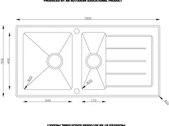 Respekta Glasspüle New York 100 cm x 50 cm Weiß