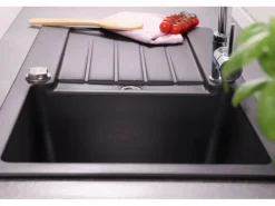 Respekta Granitspüle Atlanta 86 cm x 43,5 cm Schwarz