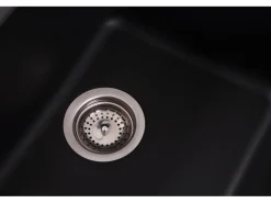 Respekta Granitspüle Atlanta 86 cm x 43,5 cm Schwarz