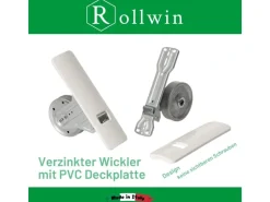 Rollwin Rolladen Gurtwickler Unterputz 165mm bis 185mm Lochabstand Anpassbar Für Mauerkasten Mit Gurtwickler Blende Und 7m Gurt