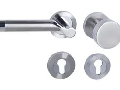 Rosettengarnitur "Eindhoven-R" Wohnungstüren Edelstahl Ausrichtung Rechts