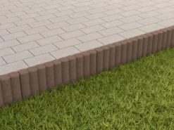 Rundpalisaden-Randstein Braun 50 cm x 25 cm x 6 cm