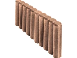Rundpalisaden-Randstein Braun 50 cm x 25 cm x 6 cm