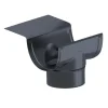 Sarei Ablaufstutzen für SDF-Halbrundrinne Piccolo Alu-Anthrazit RG 80 auf DN 60