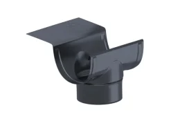 Sarei Ablaufstutzen für SDF-Halbrundrinne Piccolo Alu-Anthrazit RG 80 auf DN 60