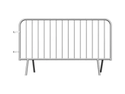 Schake Absperrgitter Typ B 2 m 14 Stäbe Silber