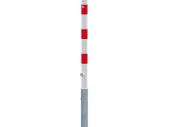 Schake Absperrpfosten Herausnehmbar Dreikant Feuerverzinkt Ø 60 mm Weiß Rot