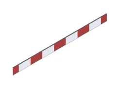 Schake Absperrschranke 100 mm Hoch Folie Typ RA1/A Rot-Weiß