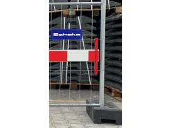 Schake Absperrschranke 100 mm Hoch Folie Typ RA1/A Rot-Weiß