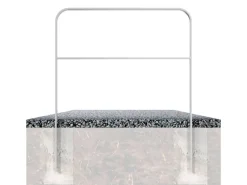 Schake Anlehnbügel Flachstahl Gebogen Querholm 1.200 mm x 750 mm Eisengrau