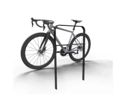 Schake Anlehnbügel Flachstahl Gebogen Querholm 1.200 mm x 750 mm Eisengrau