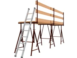 Schake Geländerpfosten Ø 33,7 mm Faltgerüstbock Compakt S Braun