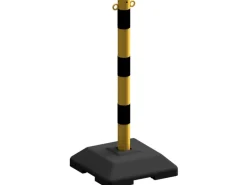 Schake Kettenständer Stahlrohr Quardratischen Fuß Ø 60 mm Gelb-Schwarz