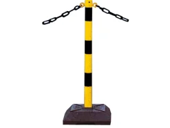 Schake Kettenständer Stahlrohr Quardratischen Fuß Ø 60 mm Gelb-Schwarz