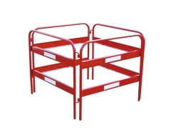 Schake Schachtschutzgitter 1 m Weiß-Rot 2-teilig